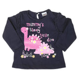Newborn Girl Full Sleeves T-Shirts - Navy Blue, Kids, NB Girls T-Shirts, Chase Value, Chase Value