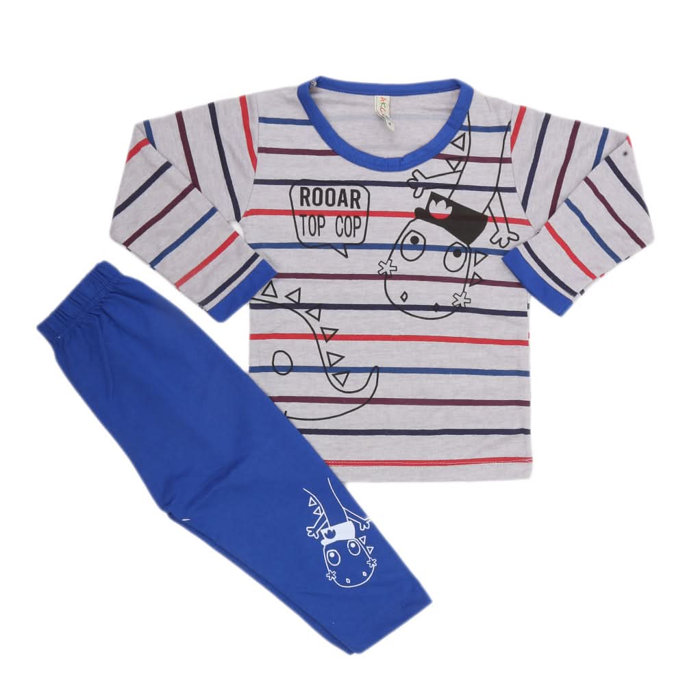 Boys 2 Pcs Suit Full Sleeves - Royal Blue, Kids, Boys Sets And Suits, Chase Value, Chase Value