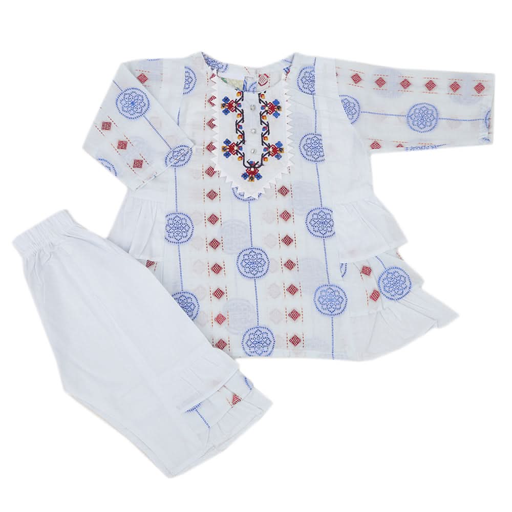 Newborn Girls Half Sleeves Suit - Sky Blue, Kids, Newborn Girls Sets And Suits, Chase Value, Chase Value