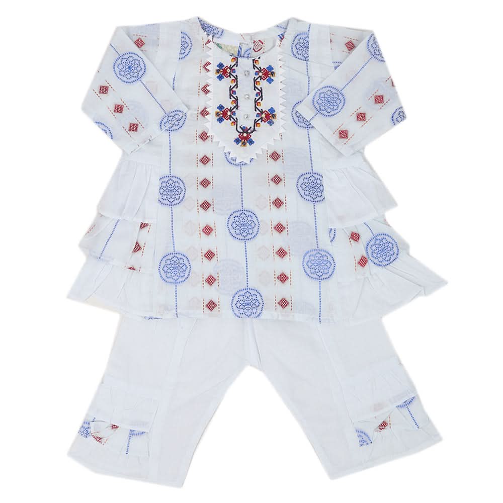 Newborn Girls Half Sleeves Suit - Sky Blue, Kids, Newborn Girls Sets And Suits, Chase Value, Chase Value