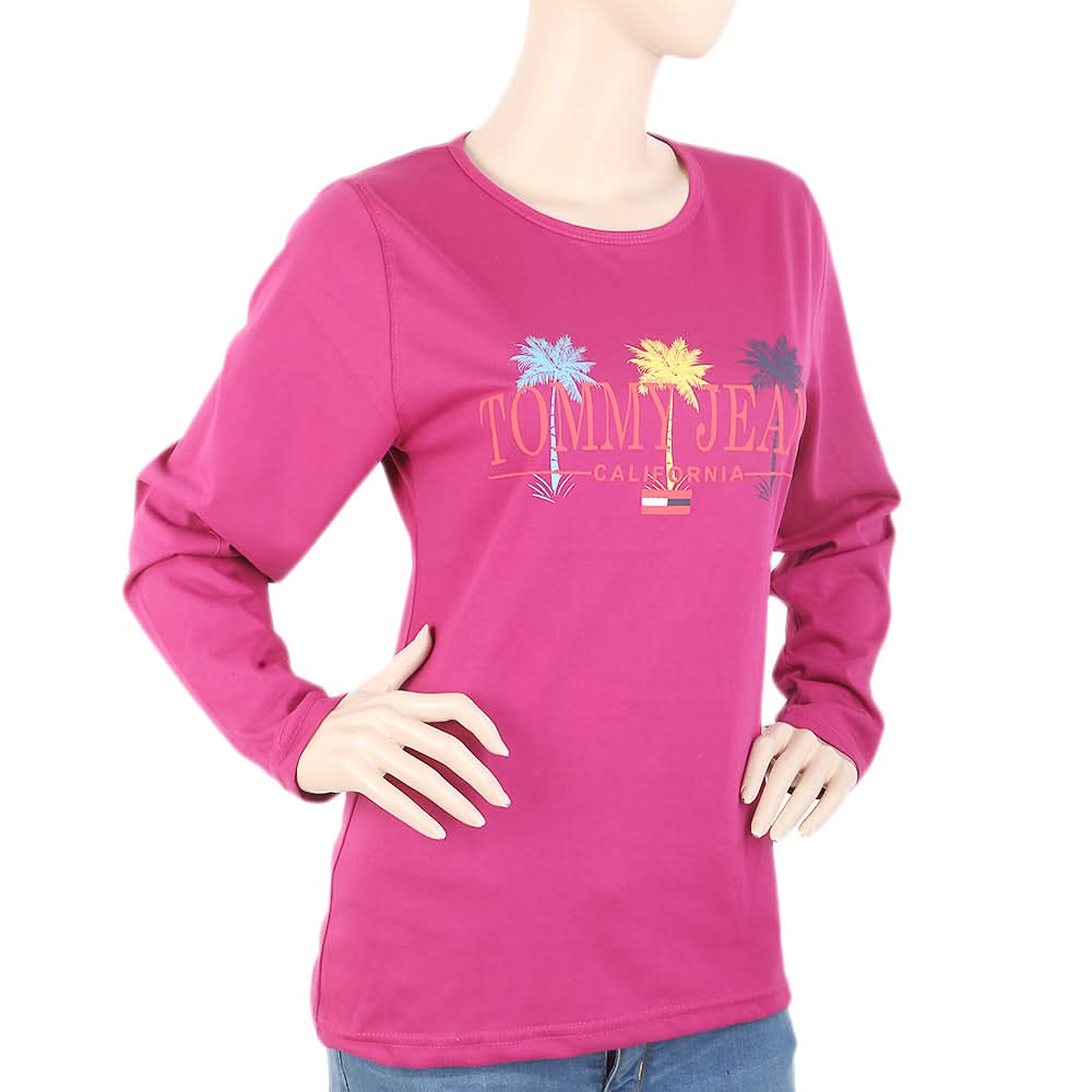 Women's Full Sleeves T-Shirt - Purple, Women, T-Shirts And Tops, Chase Value, Chase Value