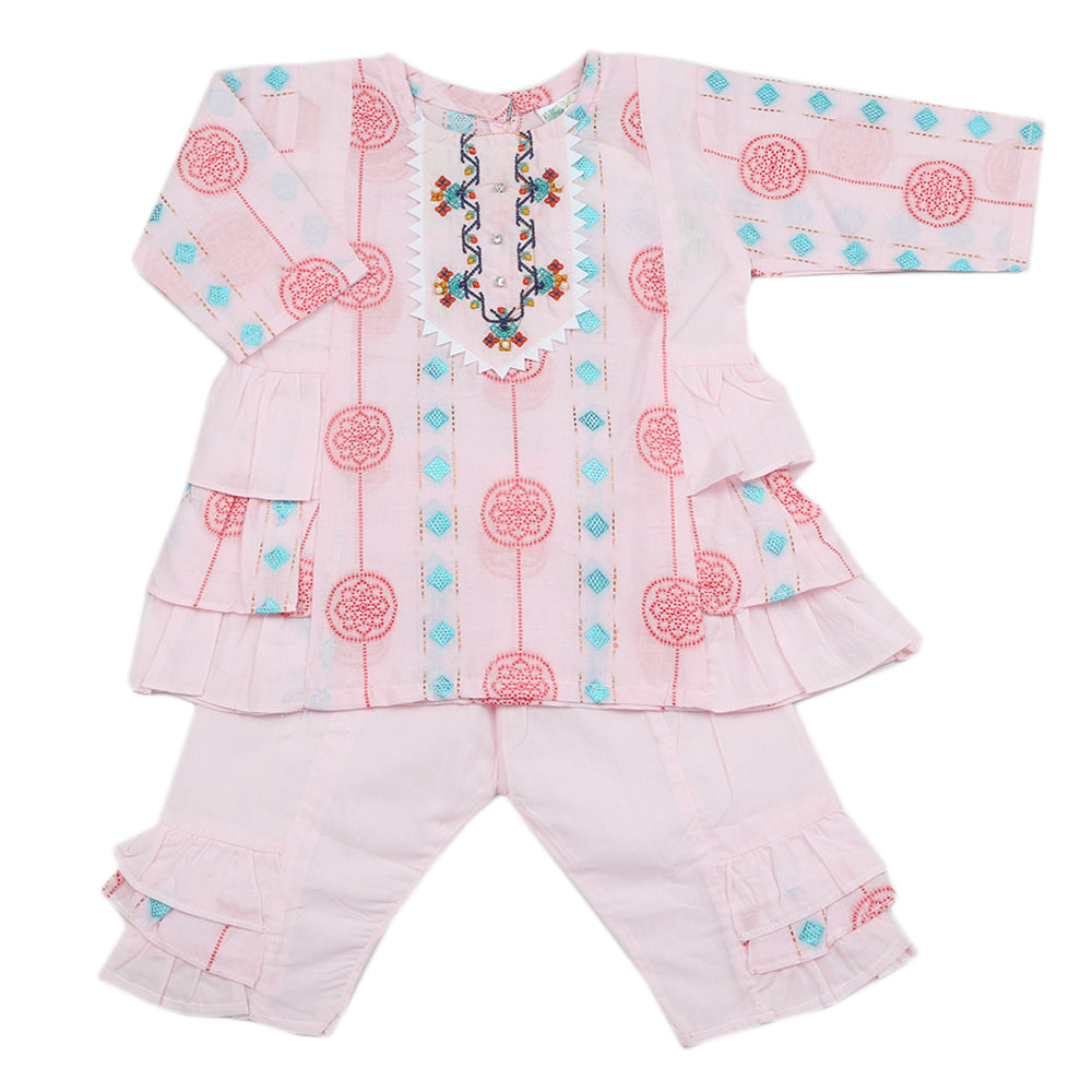 Newborn Girls Half Sleeves Suit - Pink, Kids, Newborn Girls Sets And Suits, Chase Value, Chase Value