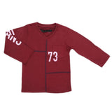 Boys Full Sleeves T-Shirt - Maroon, Kids, Boys T-Shirts, Chase Value, Chase Value