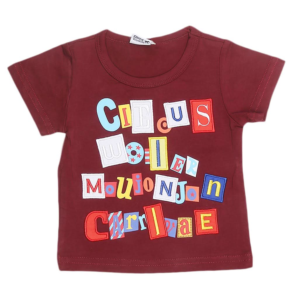 Newborn Boys T-Shirt - Maroon - test-store-for-chase-value