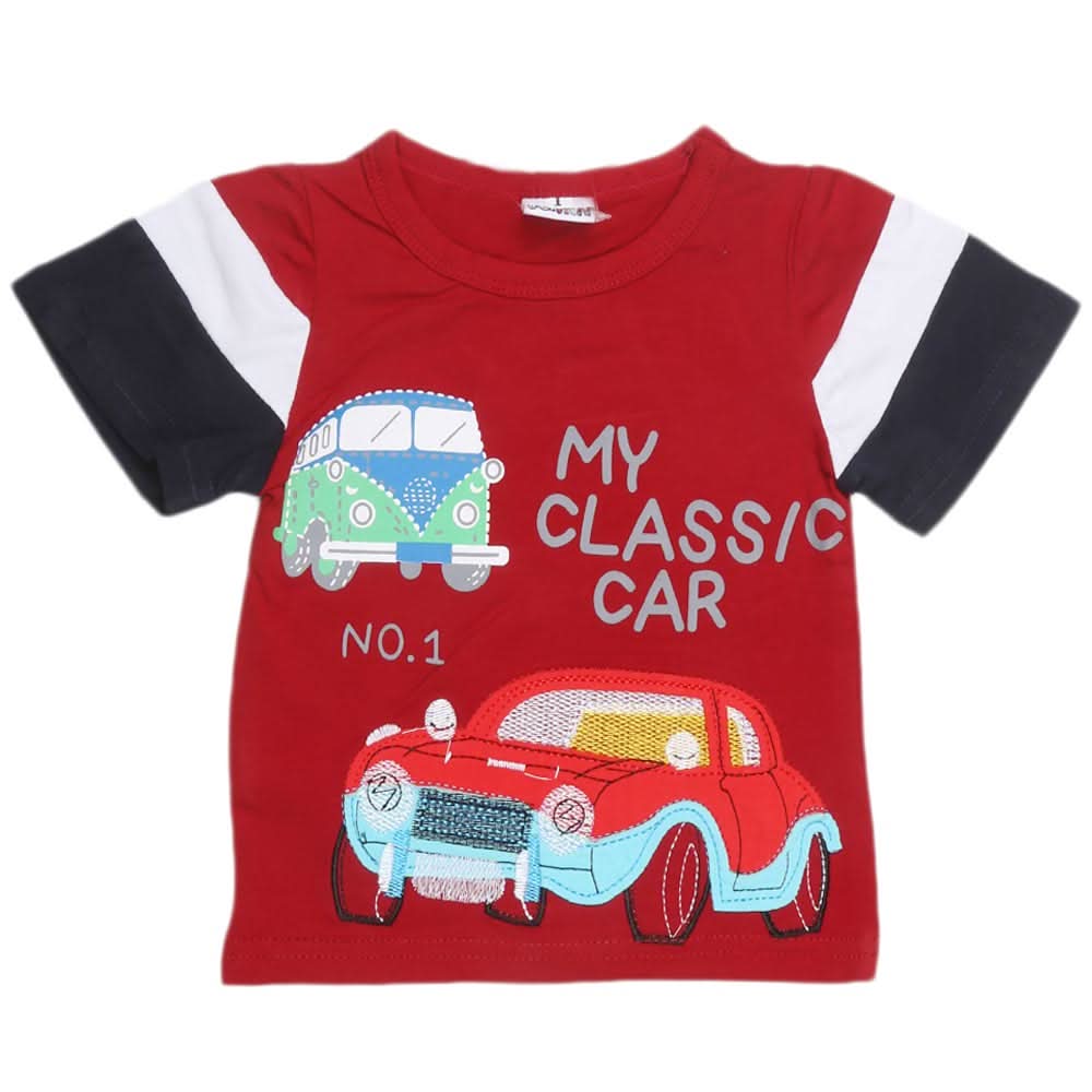 Newborn Boys T-Shirt - Maroon - test-store-for-chase-value