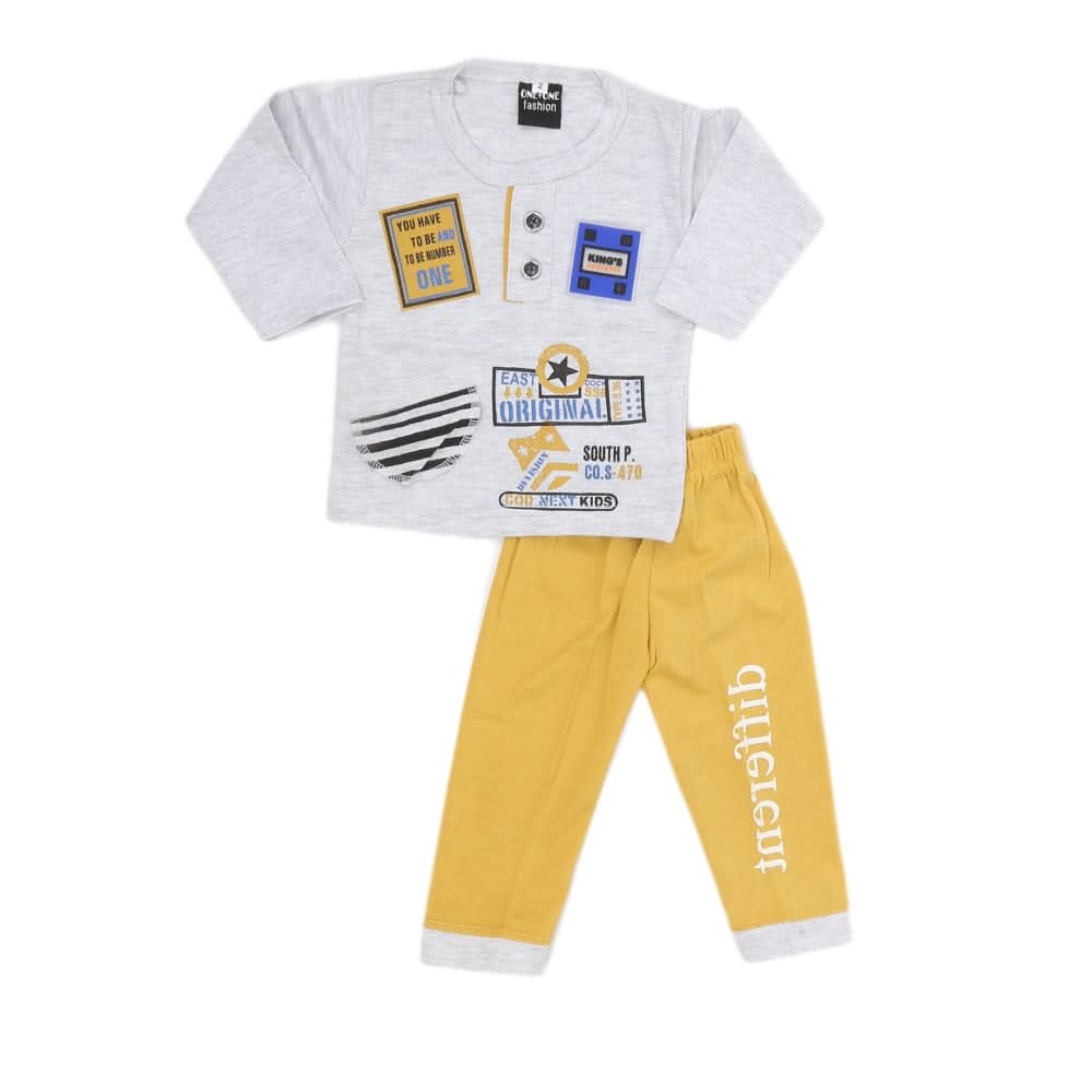 Newborn Boys Suits Full Sleeves - Yellow, Kids, Boys Sets And Suits, Chase Value, Chase Value