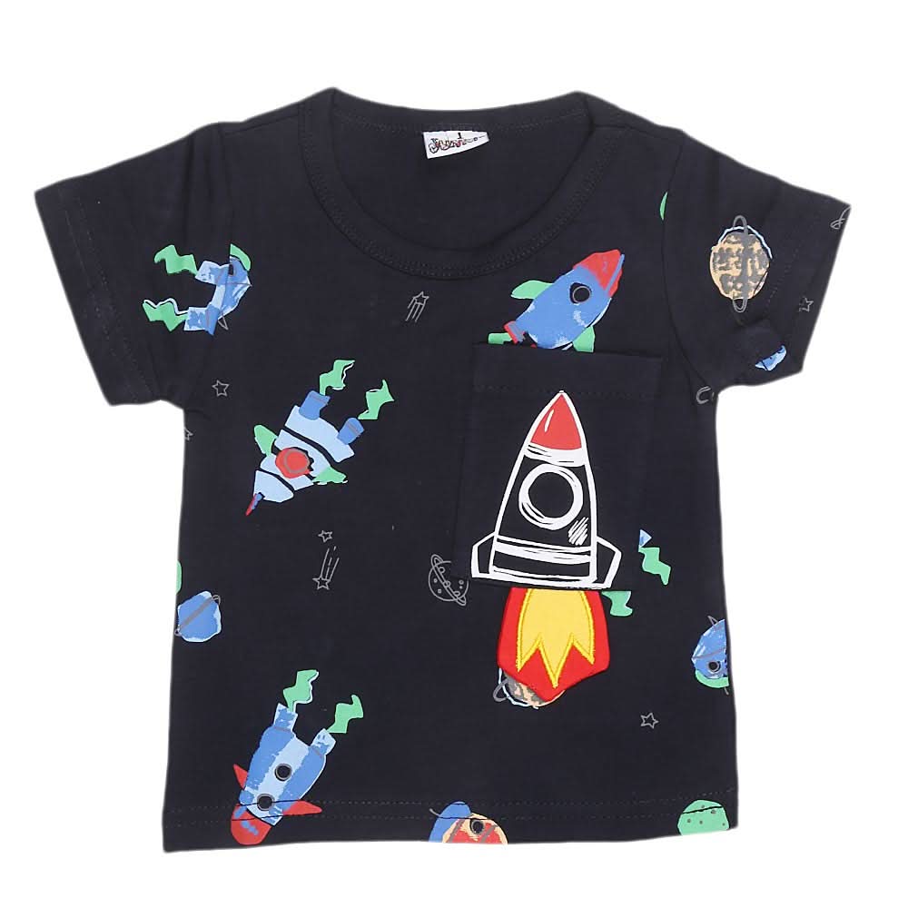 Newborn Boys T-Shirt - Navy Blue - test-store-for-chase-value