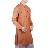 Men's Mashriq Slim Fit Fancy Kurta - Peach, Men, Kurtas, Chase Value, Chase Value