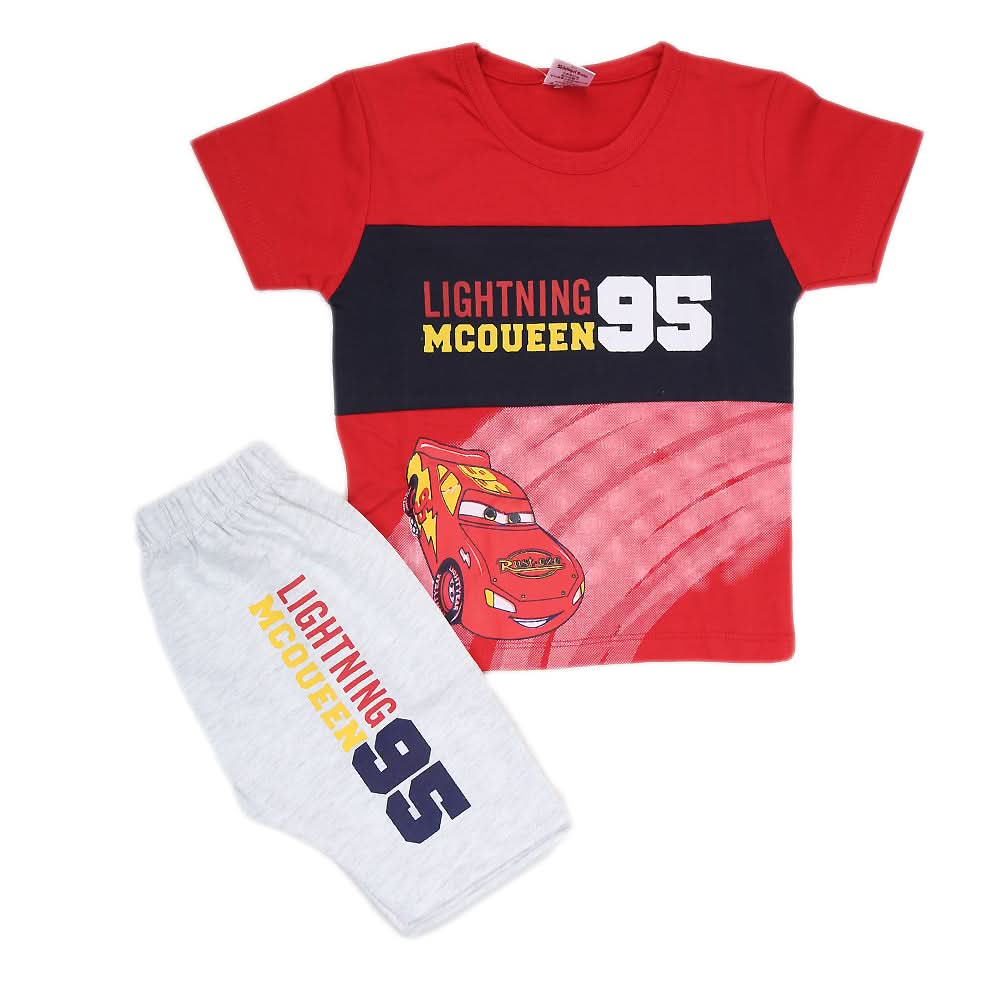 Boys Half Sleeves Suit - Red, Kids, Boys Sets And Suits, Chase Value, Chase Value