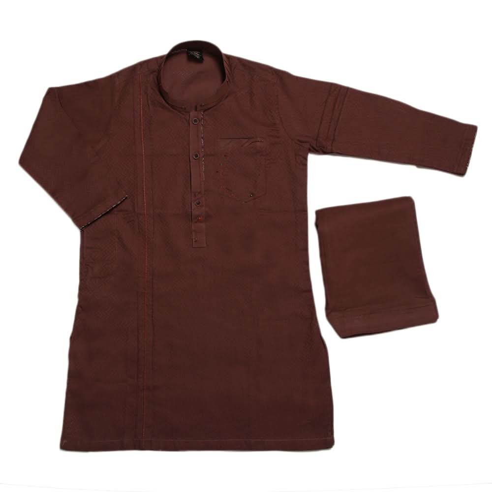 Boys Fancy Shalwar Suit - Dark Brown, Kids, Boys Shalwar Kameez, Chase Value, Chase Value