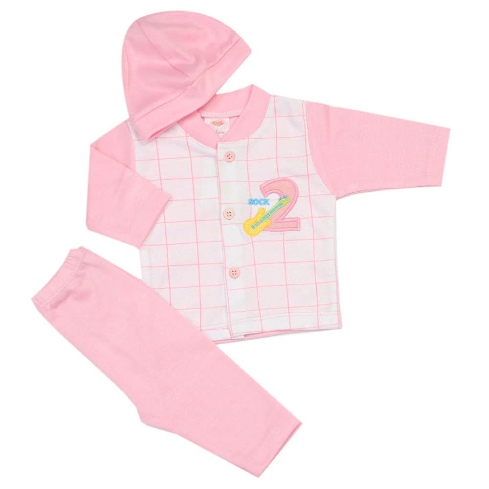 Newborn Boys Full Sleeves Suit - Pink, Newborn Boys Sets & Suits, Chase Value, Chase Value