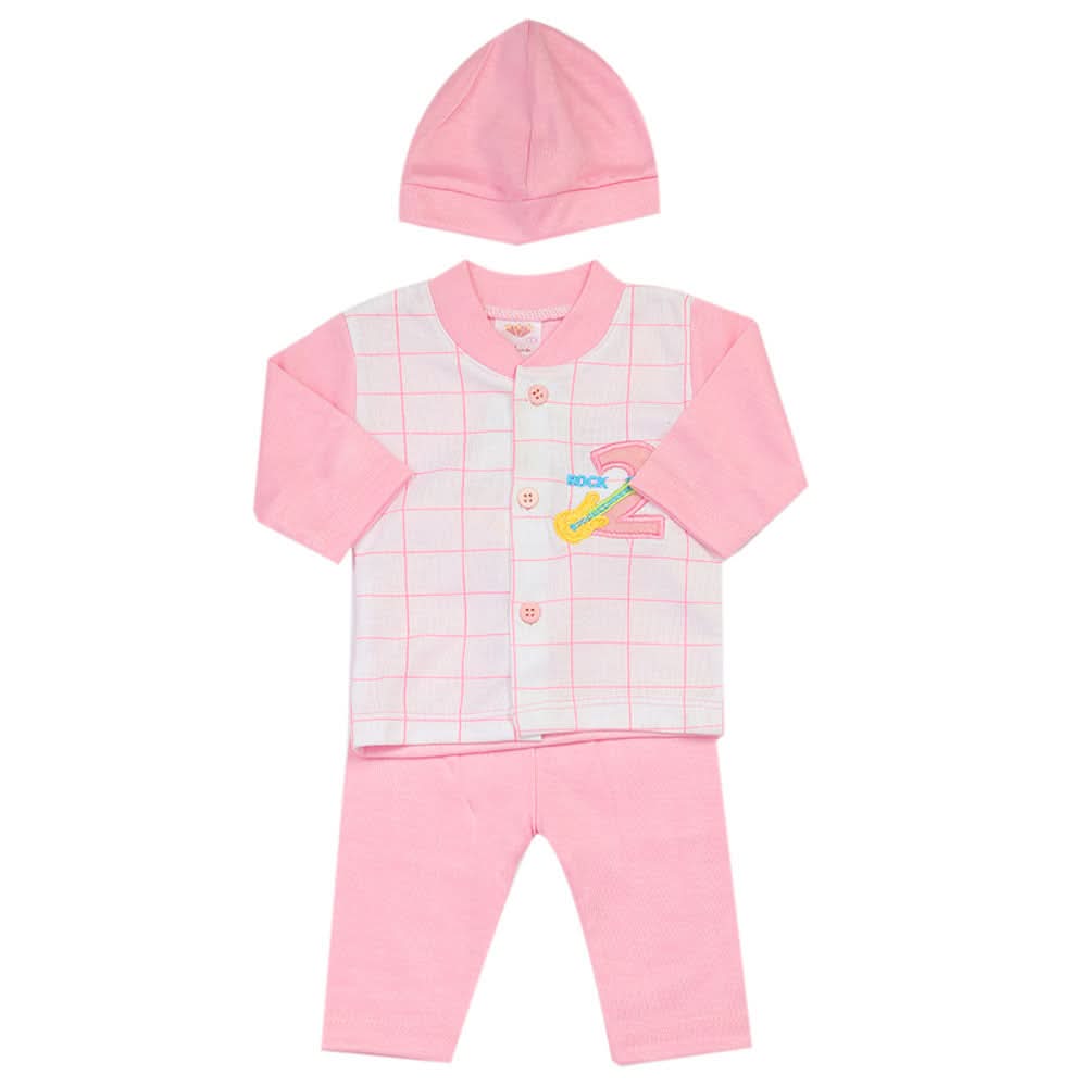 Newborn Boys Full Sleeves Suit - Pink, Newborn Boys Sets & Suits, Chase Value, Chase Value