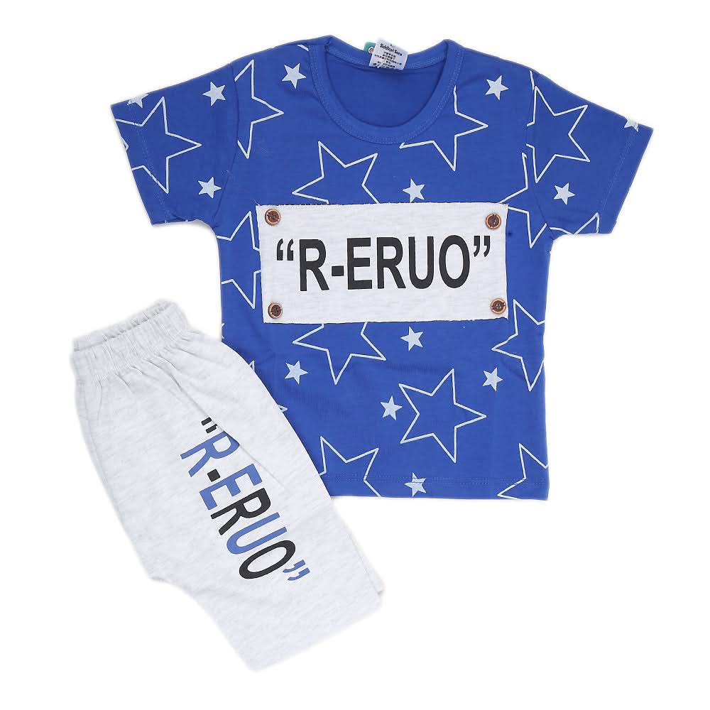Boys Half Sleeves Suit - Blue, Kids, Boys Sets And Suits, Chase Value, Chase Value