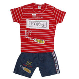 Boys Half Sleeves Suit (2203) - Red, Kids, Boys Sets And Suits, Chase Value, Chase Value