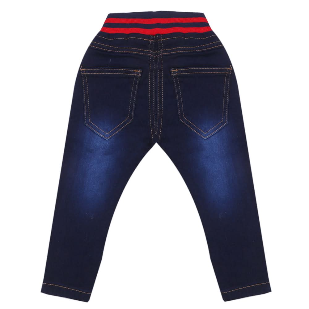 Boys Satin Rib Jeans - Dark Blue, Boys Pants, Chase Value, Chase Value