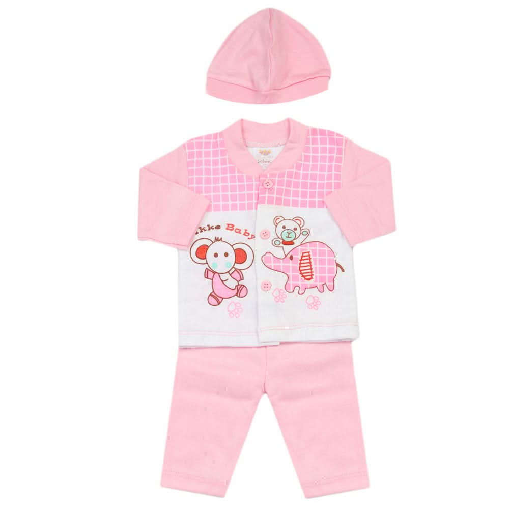Newborn Boys Full Sleeves Suit - Light Pink, Newborn Boys Sets & Suits, Chase Value, Chase Value