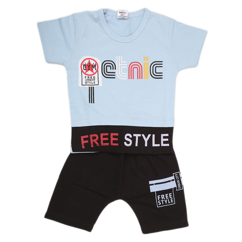 Boys Half Sleeves Suit - Blue, Kids, Boys Sets And Suits, Chase Value, Chase Value