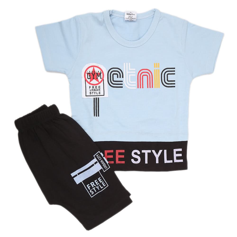 Boys Half Sleeves Suit - Blue, Kids, Boys Sets And Suits, Chase Value, Chase Value