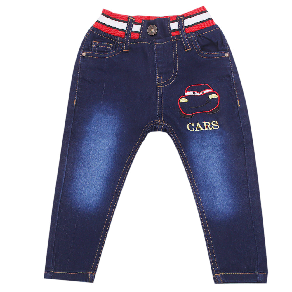 Boys Satin Rib Jeans - Dark Blue, Boys Pants, Chase Value, Chase Value