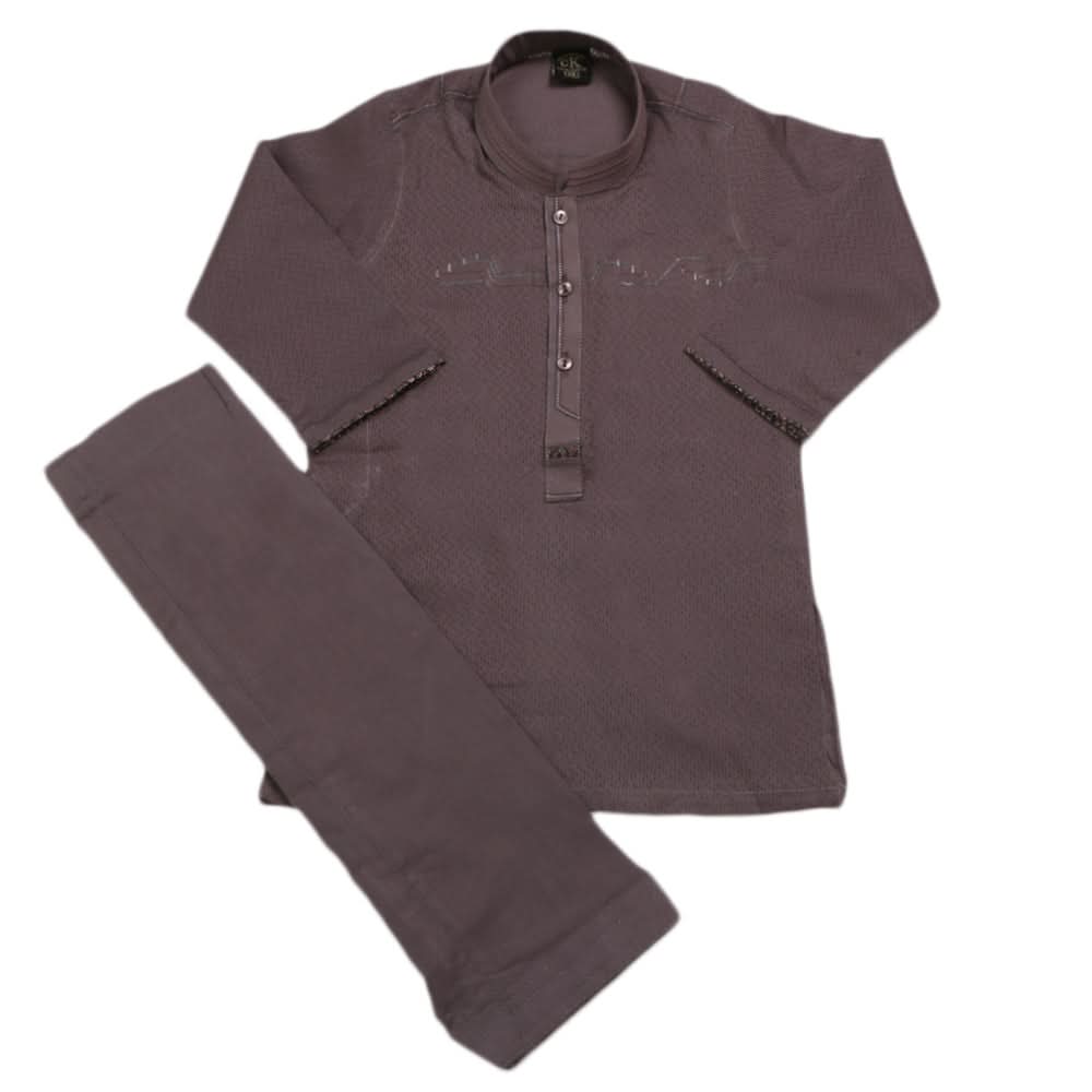 Boys Fancy Shalwar Suit - Light Brown, Kids, Boys Shalwar Kameez, Chase Value, Chase Value