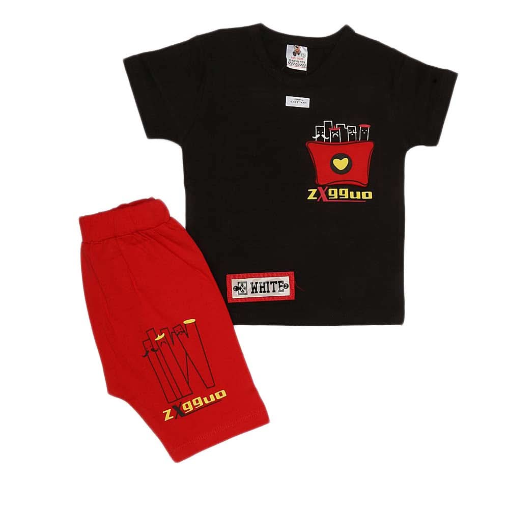 Boys Half Sleeves Suit (2346) - Black, Kids, Boys Sets And Suits, Chase Value, Chase Value