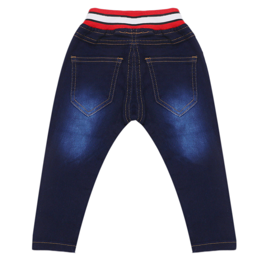 Boys Satin Rib Jeans - Dark Blue, Boys Pants, Chase Value, Chase Value