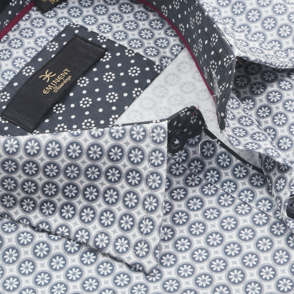 Men's Eminent Saturday Printed Shirt - White, Men, Shirts, Eminent, Chase Value