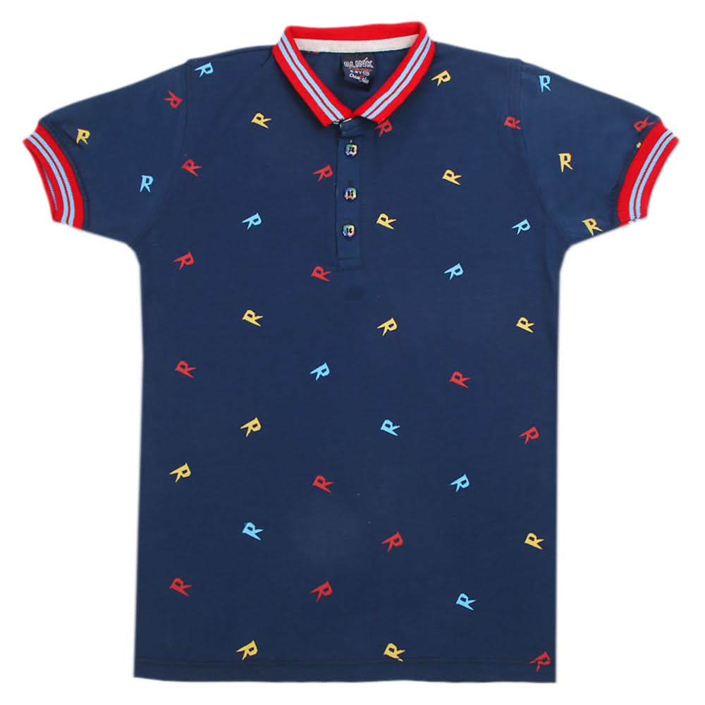 Boys Half Sleeves T-Shirt - Blue, Boys T-Shirts, Chase Value, Chase Value