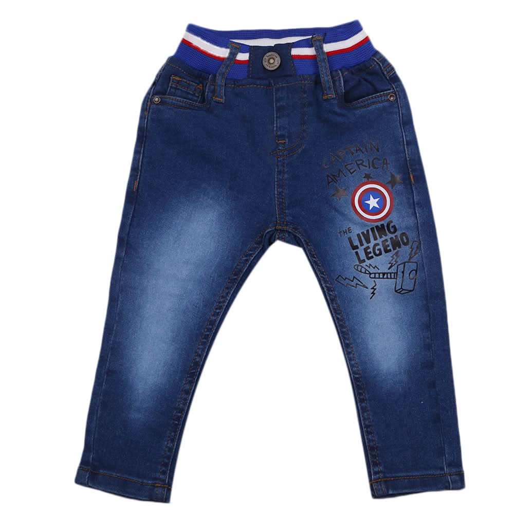 Boys Satin Rib Jeans - Blue, Boys Pants, Chase Value, Chase Value