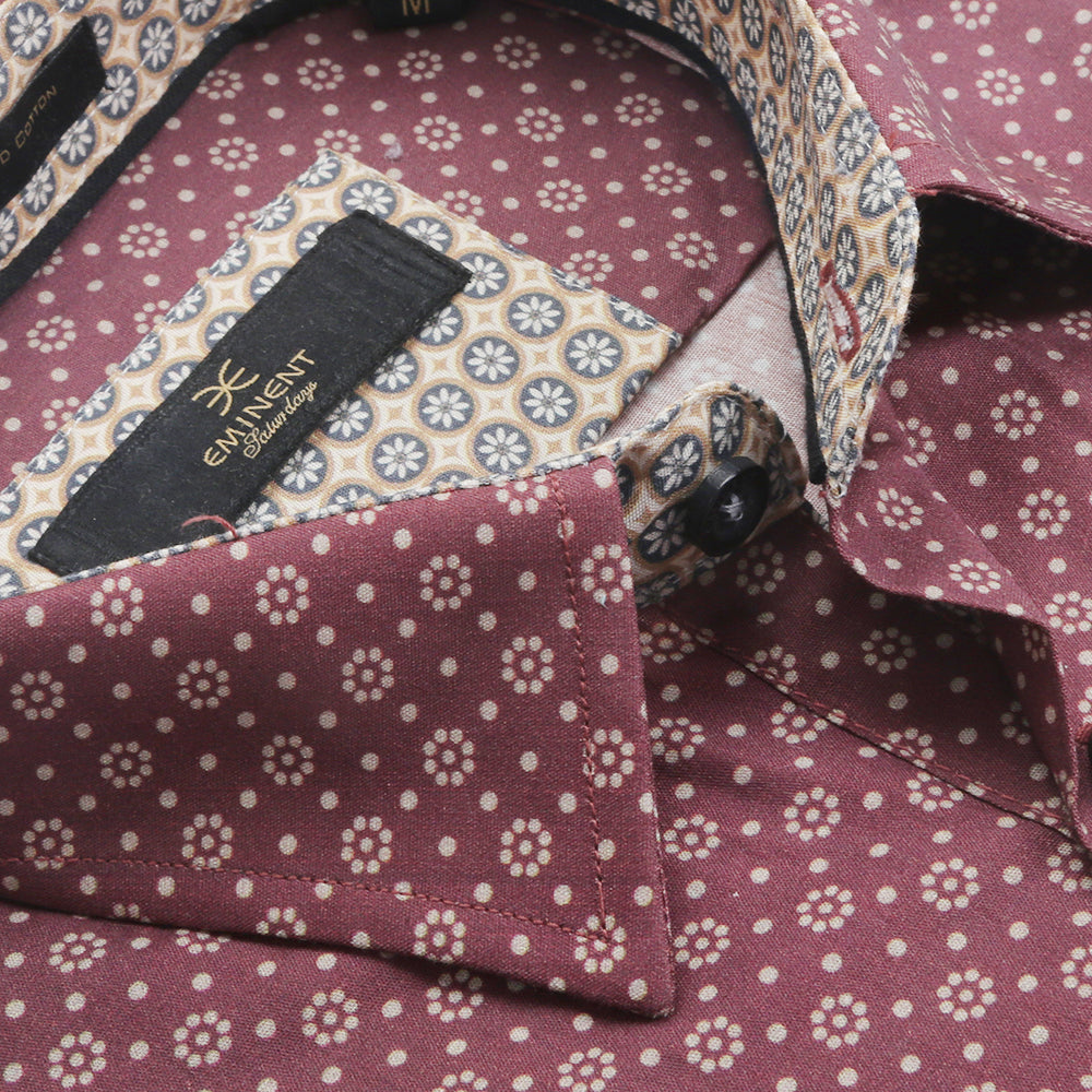 Men's Eminent Saturday Printed Shirt - Maroon, Men, Shirts, Eminent, Chase Value