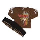 Boys 2 Pcs Suit Full Sleeves - Brown, Kids, Boys Sets And Suits, Chase Value, Chase Value