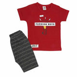 Boys Half Sleeves Suit (2325) - Maroon, Kids, Boys Sets And Suits, Chase Value, Chase Value