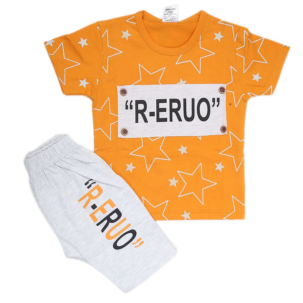 Boys Half Sleeves Suit - Yellow, Kids, Boys Sets And Suits, Chase Value, Chase Value