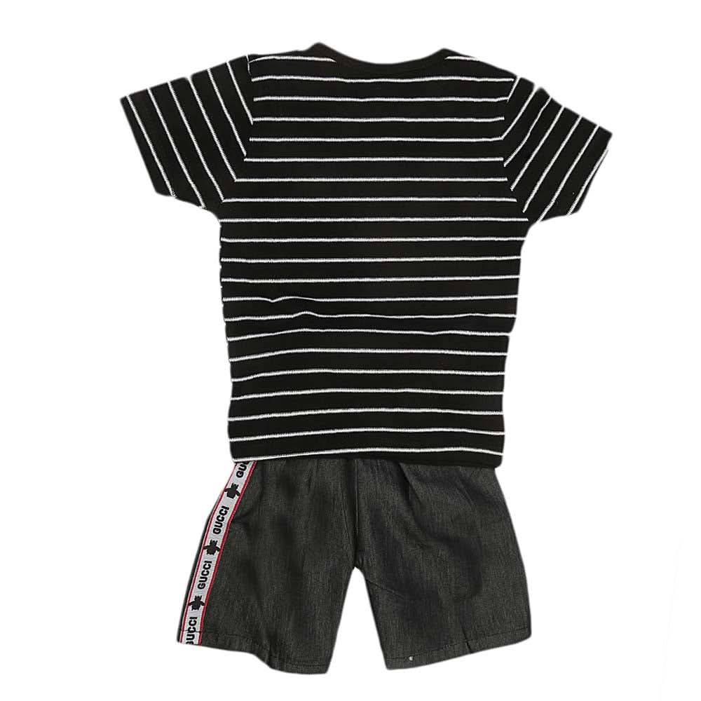 Boys Half Sleeves Suit (2203) - Black, Kids, Boys Sets And Suits, Chase Value, Chase Value