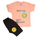 Boys Half Sleeves Suit - Peach, Kids, Boys Sets And Suits, Chase Value, Chase Value