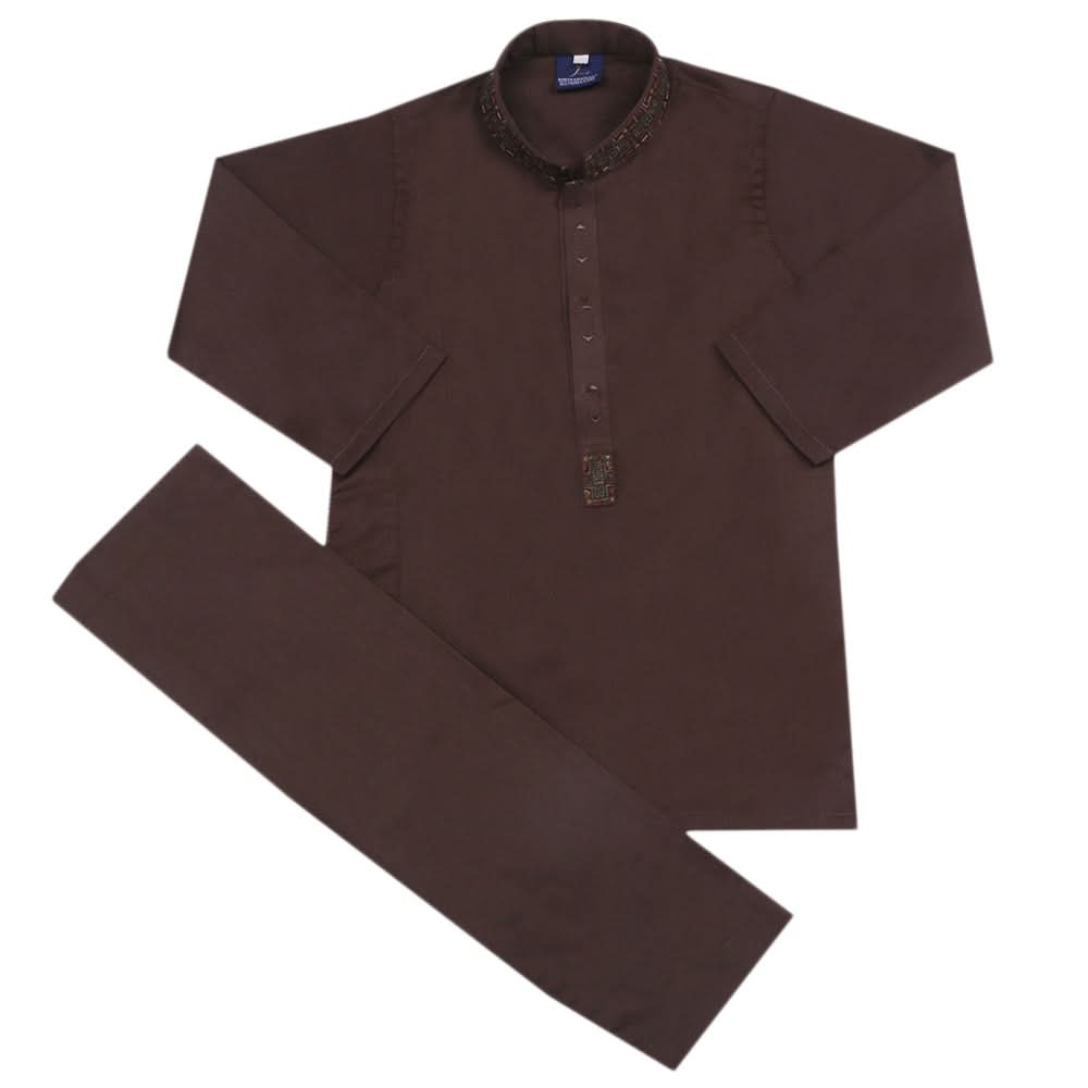 Boys Embroidered Shalwar Suit - Dark Green, Boys Shalwar Kameez, Chase Value, Chase Value