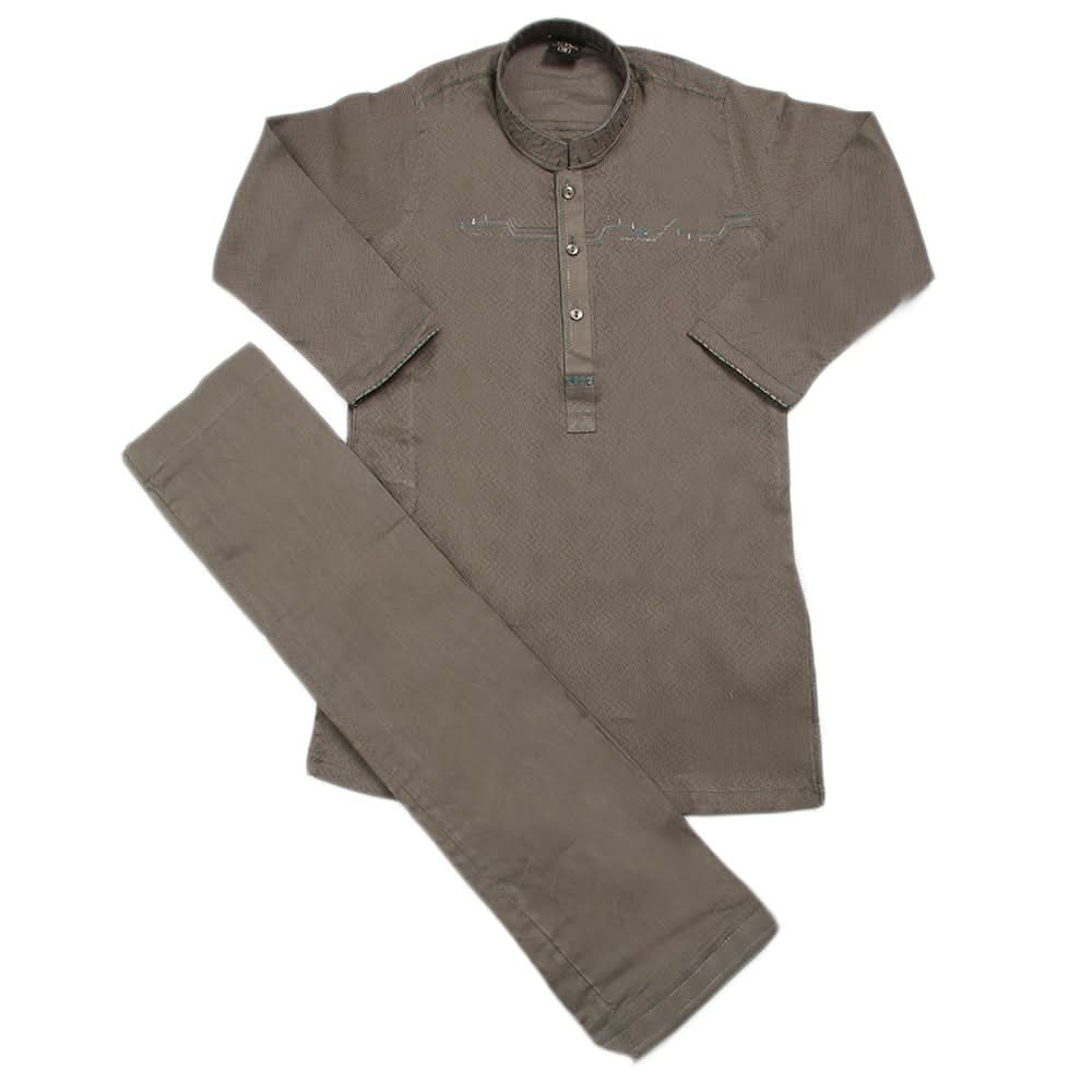 Boys Fancy Shalwar Suit - Olive Green, Kids, Boys Shalwar Kameez, Chase Value, Chase Value