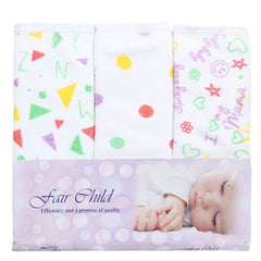 Newborn Face Towel 3 Pcs - Multi, Kids, Bath Accessories, Chase Value, Chase Value