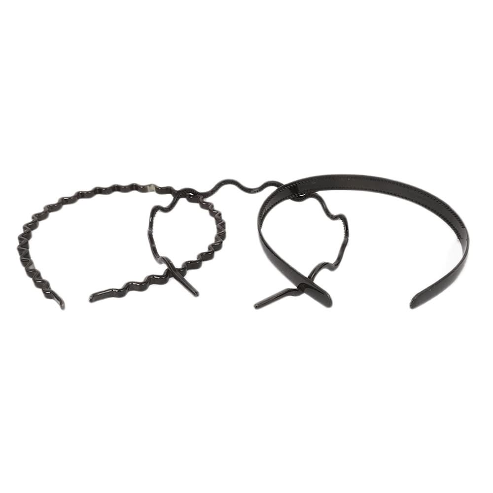 Girls Pack Of 3 Hairbands - Black, Kids, Hair Accessories, Chase Value, Chase Value
