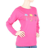 Women's Full Sleeves T-Shirt - Pink, Women, T-Shirts And Tops, Chase Value, Chase Value