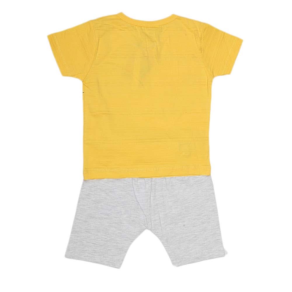 Boys Half Sleeves Suit (2153) - Yellow, Kids, Boys Sets And Suits, Chase Value, Chase Value