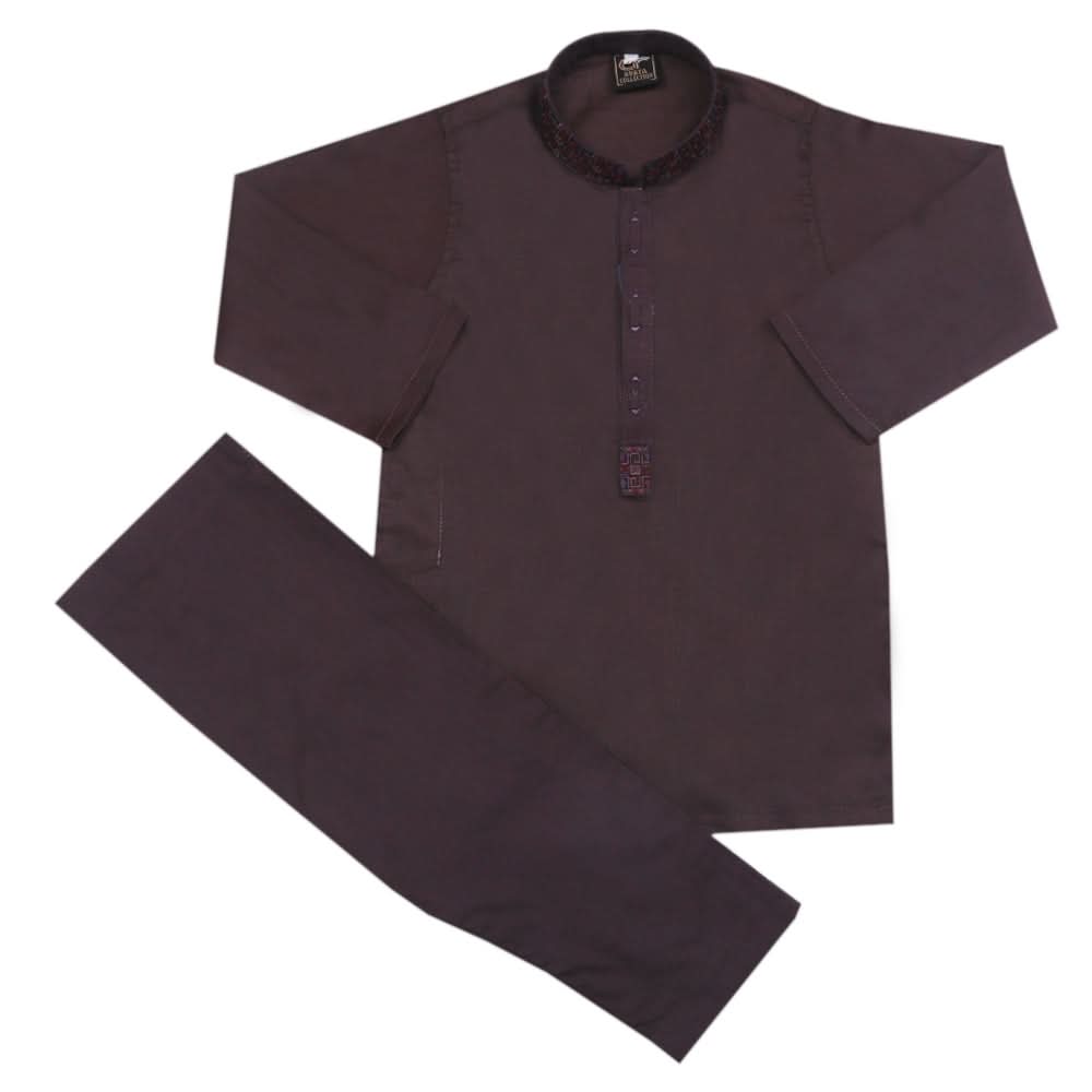 Boys Embroidered Shalwar Suit - Purple, Boys Shalwar Kameez, Chase Value, Chase Value