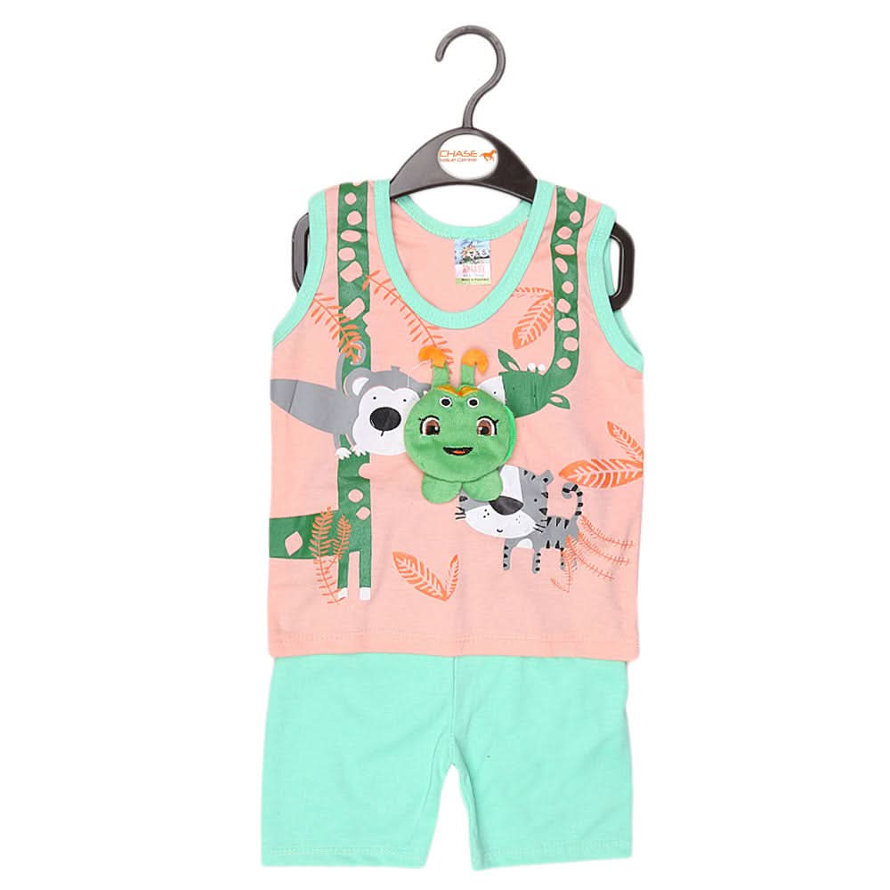 Boys Sando Suit 1936 - Pink, Kids, Boys Sets And Suits, Chase Value, Chase Value