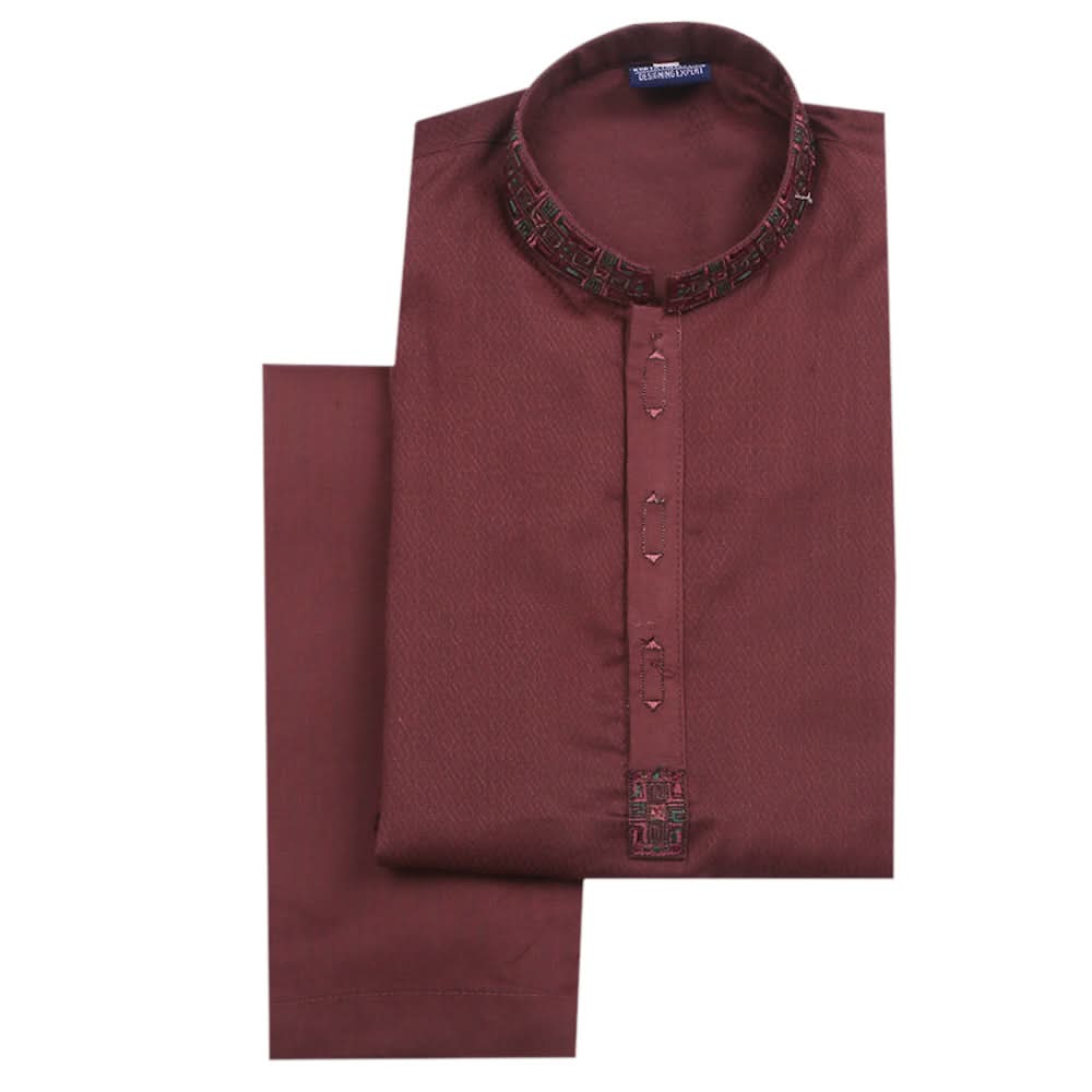 Boys Embroidered Shalwar Suit - Dark Brown, Boys Shalwar Kameez, Chase Value, Chase Value
