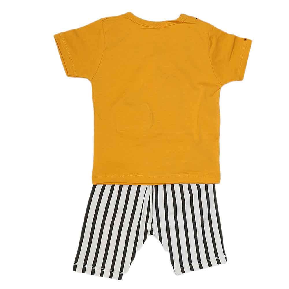 Boys Half Sleeves Suit (2338) - Mustard, Kids, Boys Sets And Suits, Chase Value, Chase Value