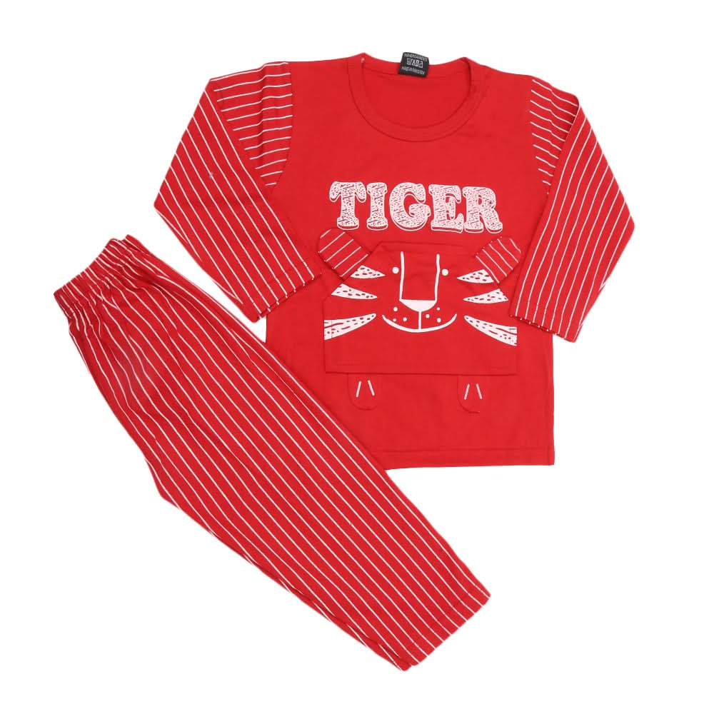 Boys 2 Pcs Suit Full Sleeves - Red, Kids, Boys Sets And Suits, Chase Value, Chase Value