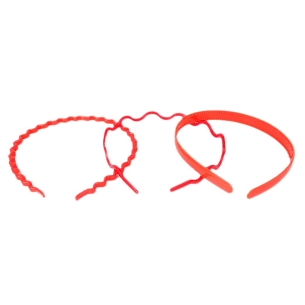 Girls Pack Of 3 Hairbands - Red, Kids, Hair Accessories, Chase Value, Chase Value