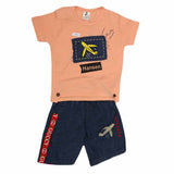 Boys Half Sleeves Suit (2339) - Peach, Kids, Boys Sets And Suits, Chase Value, Chase Value