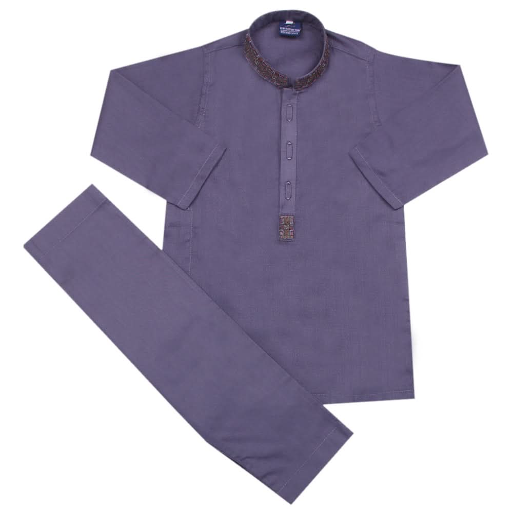 Boys Embroidered Shalwar Suit - Grey, Boys Shalwar Kameez, Chase Value, Chase Value