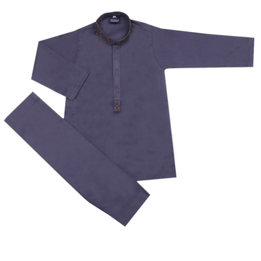 Boys Embroidered Shalwar Suit - Grey, Boys Shalwar Kameez, Chase Value, Chase Value